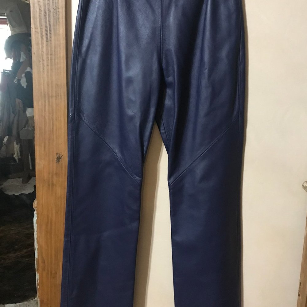 PURPLE LEATHER PANT